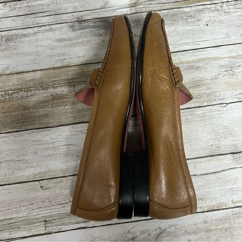Escada Tan Leather Loafers - Picture 11 of 14